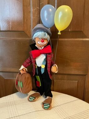 Vintage Rare Clown Doll with Balloons